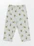 LC Waikiki Crew Neck Printed Short Sleeve Girl Pajama Set